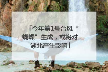 今年第1号台风“蝴蝶”生成，或将对湖北产生影响