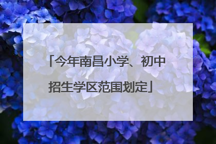 今年南昌小学、初中招生学区范围划定