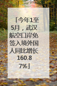 今年1至5月，武汉航空口岸免签入境外国人同比增长160.87%