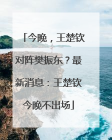 今晚，王楚钦对阵樊振东？最新消息：王楚钦今晚不出场