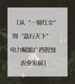 从“一骑红尘”到“荔行天下” 电力赋能广西智慧农业发展