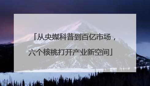 从央媒科普到百亿市场，六个核桃打开产业新空间