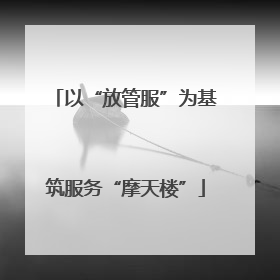 以“放管服”为基筑服务“摩天楼”