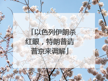 以色列伊朗杀红眼，特朗普请普京来调解