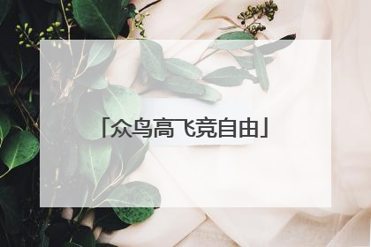 众鸟高飞竞自由