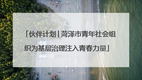 伙伴计划│菏泽市青年社会组织为基层治理注入青春力量
