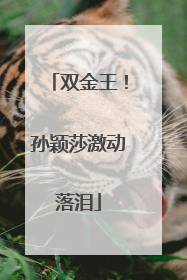 双金王！孙颖莎激动落泪