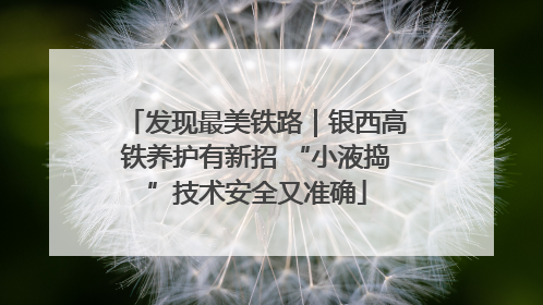 发现最美铁路｜银西高铁养护有新招 “小液捣”技术安全又准确
