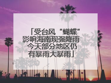 受台风“蝴蝶”影响海南现强降雨 今天部分地区仍有暴雨大暴雨