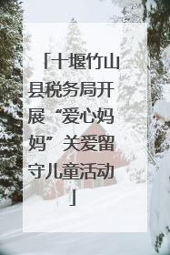 十堰竹山县税务局开展“爱心妈妈”关爱留守儿童活动