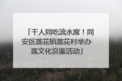 千人同吃流水席！同安区莲花镇莲花村举办莲文化赏鉴活动