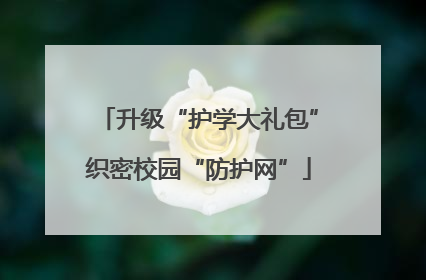 升级“护学大礼包”织密校园“防护网”