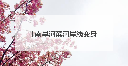南旱河滨河岸线变身亲水“城市客厅”