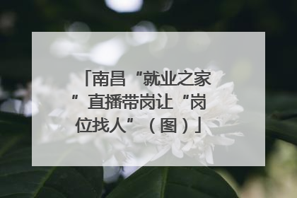 南昌“就业之家”直播带岗让“岗位找人”（图）
