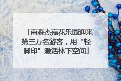 南森杰嘉花乐园迎来第三万名游客，用“轻脚印”激活林下空间