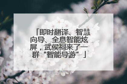 即时翻译、智慧向导、全息智能炫屏，武侯祠来了一群“智能导游”