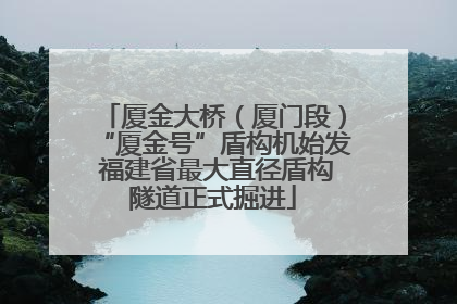 厦金大桥（厦门段）“厦金号”盾构机始发 福建省最大直径盾构隧道正式掘进