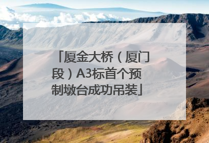 厦金大桥（厦门段）A3标首个预制墩台成功吊装