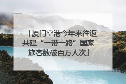 厦门空港今年来往返共建“一带一路”国家旅客数破百万人次