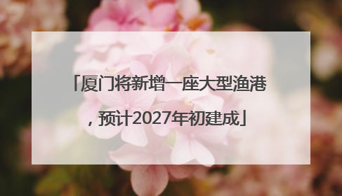 厦门将新增一座大型渔港，预计2027年初建成