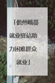 儋州峨蔓就业驿站助力困难群众就业