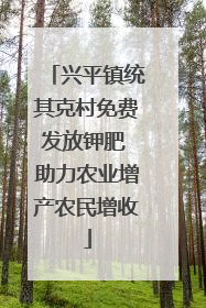 兴平镇统其克村免费发放钾肥 助力农业增产农民增收