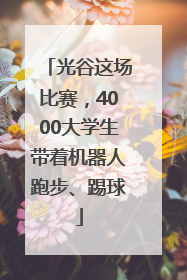 光谷这场比赛，4000大学生带着机器人跑步、踢球