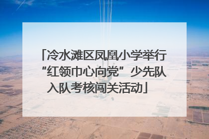 冷水滩区凤凰小学举行“红领巾心向党”少先队入队考核闯关活动