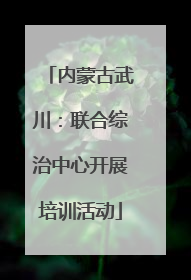 内蒙古武川：联合综治中心开展培训活动