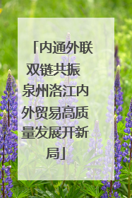 内通外联双链共振 泉州洛江内外贸易高质量发展开新局
