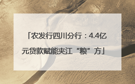 农发行四川分行：4.4亿元贷款赋能夹江“粮”方