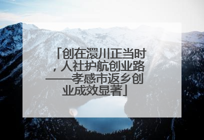 创在澴川正当时，人社护航创业路——孝感市返乡创业成效显著