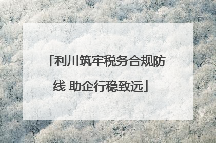 利川筑牢税务合规防线 助企行稳致远
