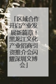 区域合作开启产业发展新篇章！黑龙江文化产业招商引资推介会闪耀深圳文博会