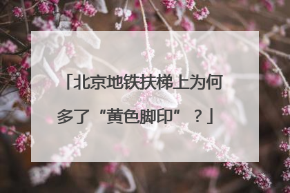 北京地铁扶梯上为何多了“黄色脚印”？