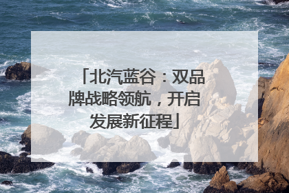 北汽蓝谷：双品牌战略领航，开启发展新征程