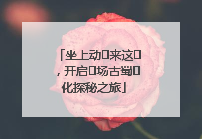 坐上动⻋来这⾥，开启⼀场古蜀⽂化探秘之旅