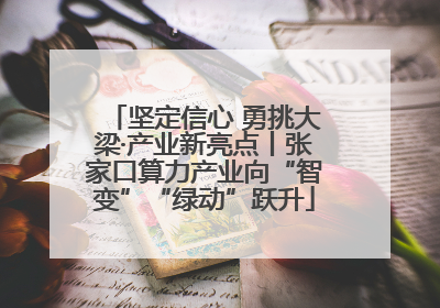 坚定信心 勇挑大梁·产业新亮点丨张家口算力产业向“智变”“绿动”跃升