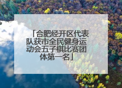 合肥经开区代表队获市全民健身运动会五子棋比赛团体第一名