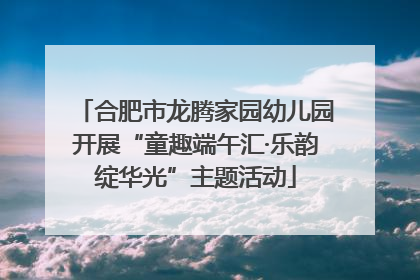 合肥市龙腾家园幼儿园开展“童趣端午汇·乐韵绽华光”主题活动