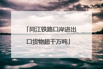 同江铁路口岸进出口货物超千万吨