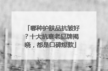 哪种护肤品抗皱好？十大抗衰老品牌揭晓，都是口碑爆款