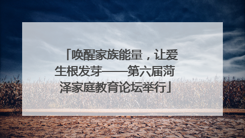 唤醒家族能量，让爱生根发芽——第六届菏泽家庭教育论坛举行