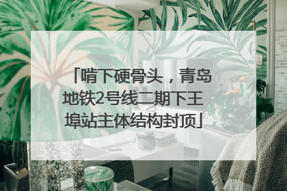 啃下硬骨头，青岛地铁2号线二期下王埠站主体结构封顶