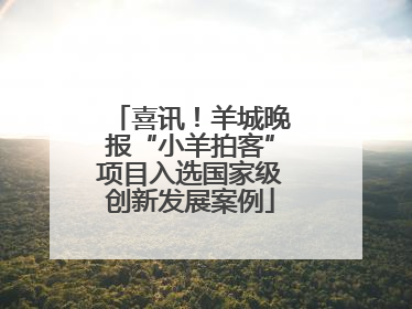 喜讯！羊城晚报“小羊拍客”项目入选国家级创新发展案例