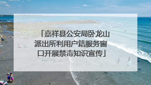 嘉祥县公安局卧龙山派出所利用户籍服务窗口开展禁毒知识宣传