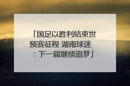 国足以胜利结束世预赛征程 湖南球迷：下一届继续追梦