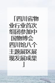 四川省物业行业首次组团参加中国物博会 四川馆八个主题展区展现发展成果