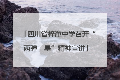 四川省梓潼中学召开“两弹一星”精神宣讲