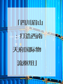 四川眉山：打造西南天府国际物流枢纽